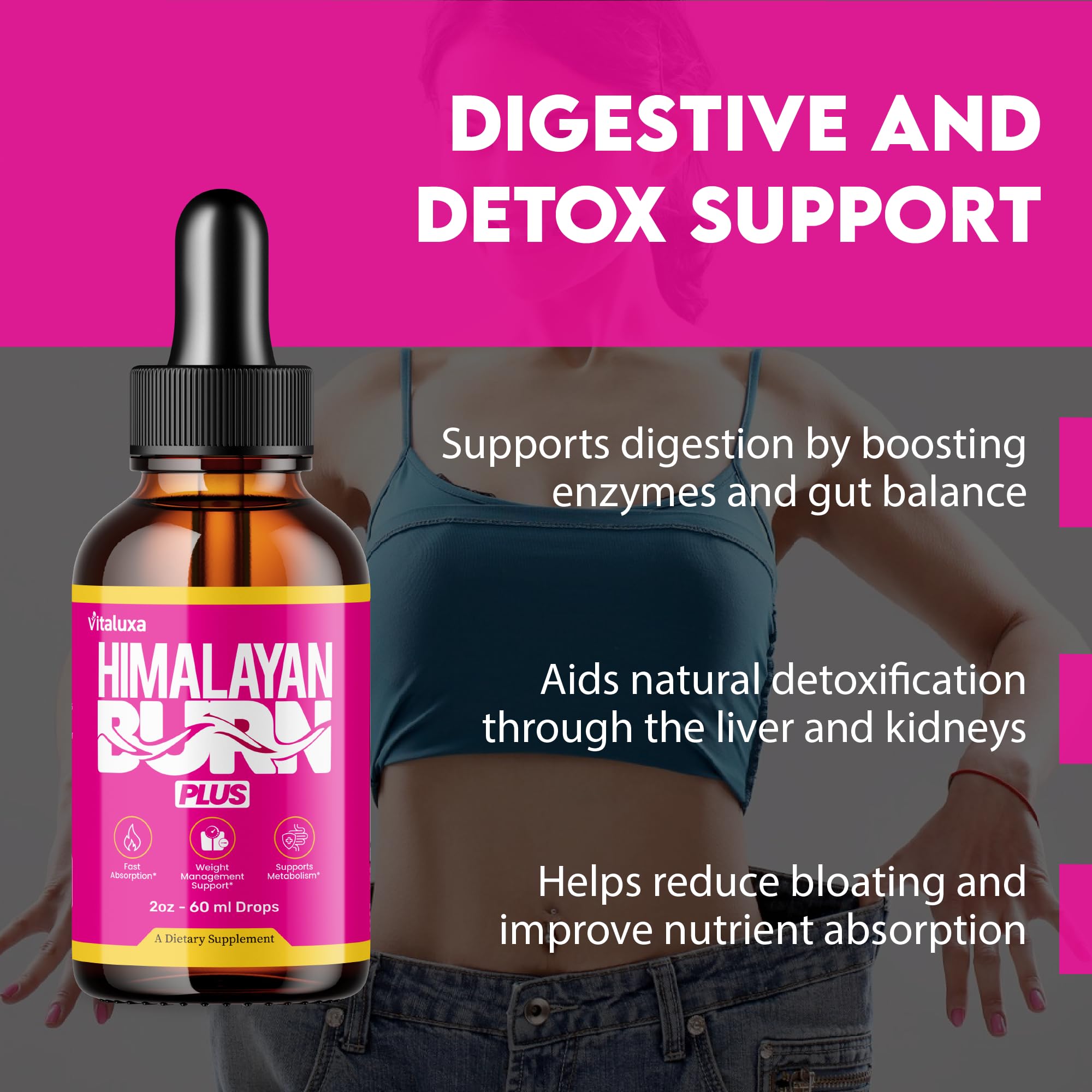 Vitaluxa Himalayan Burn Plus Liquid Drops dropper close-up