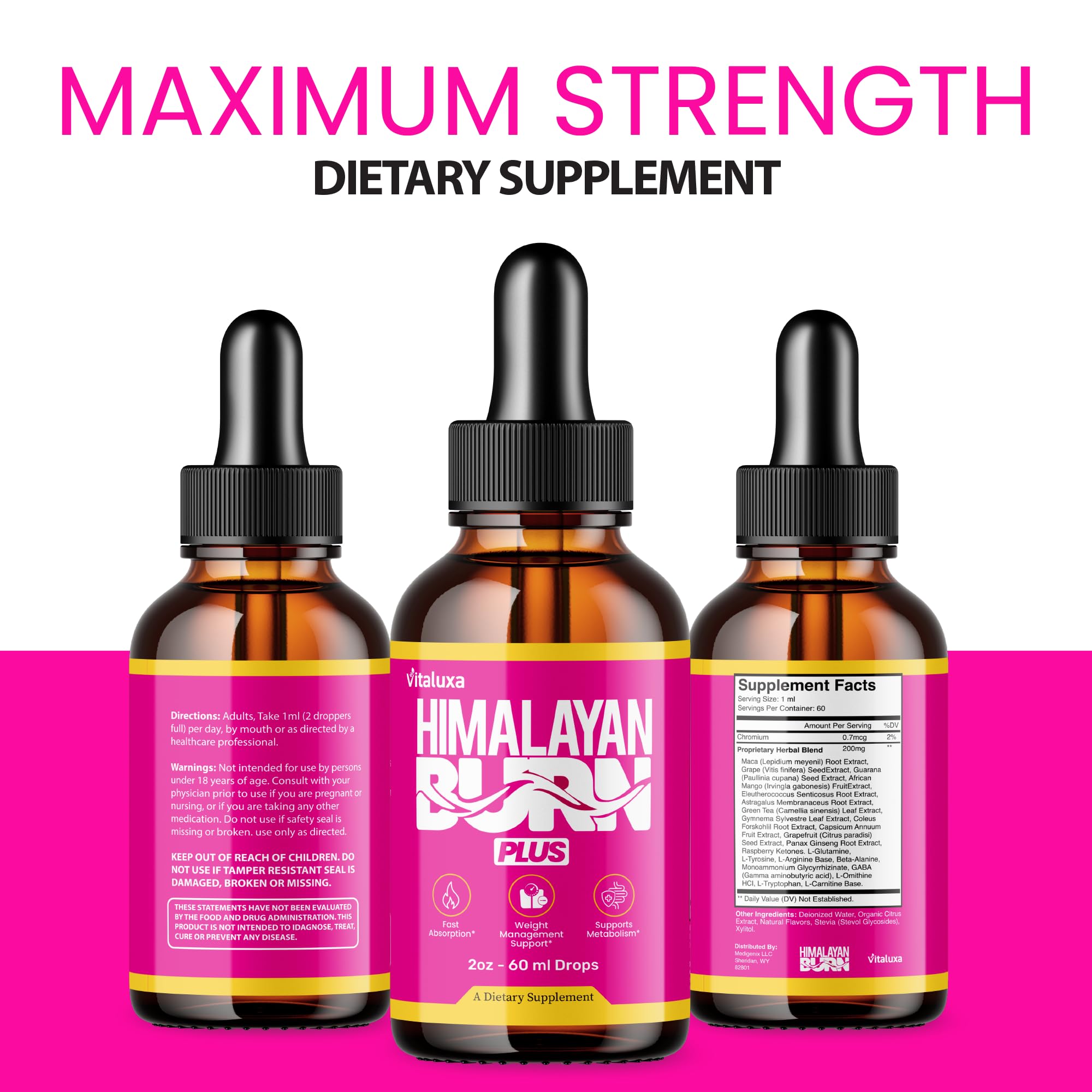 Vitaluxa Himalayan Burn Plus Liquid Drops ingredients list