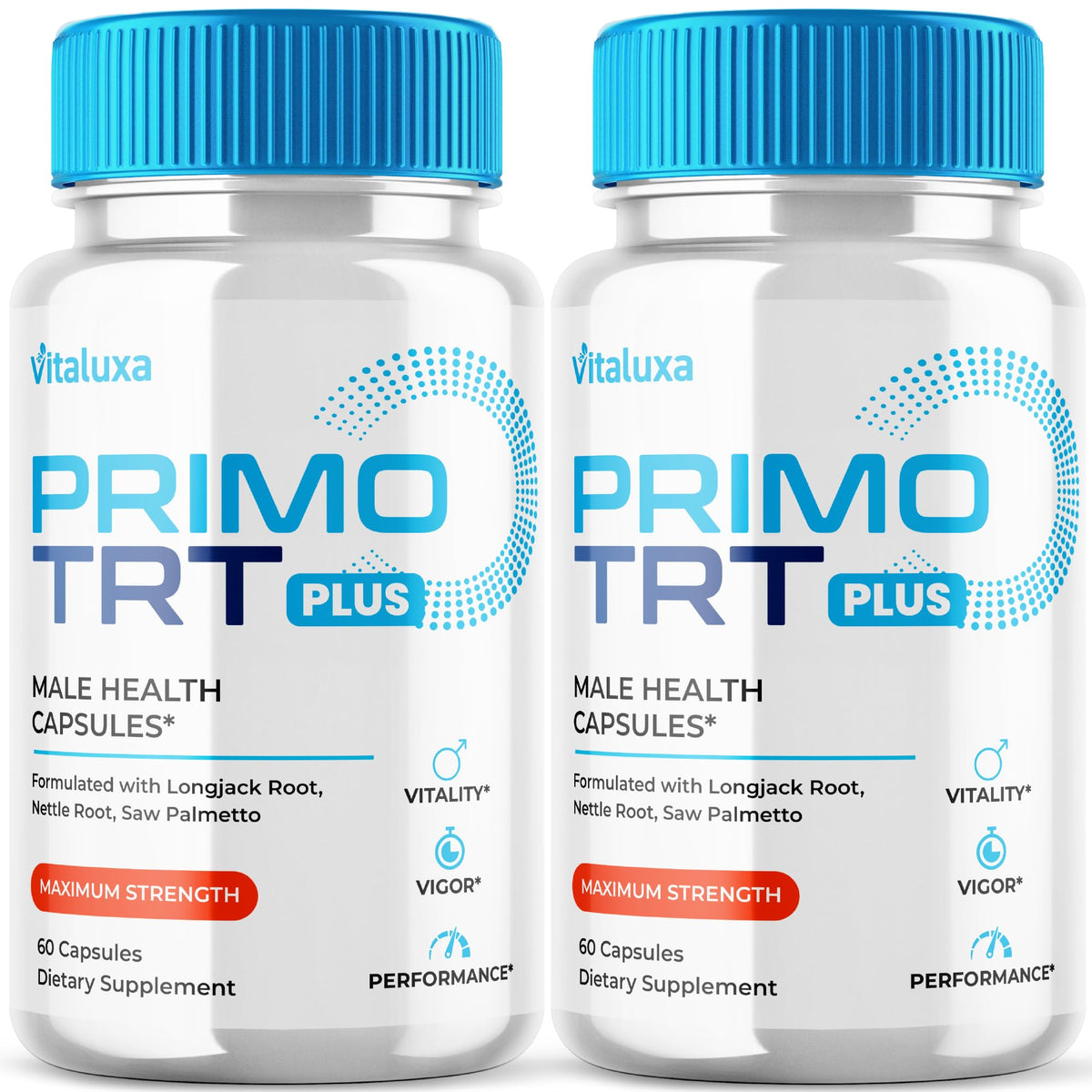 Vitaluxa Primo TRT Plus Capsules front view packaging