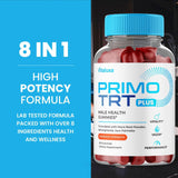 Vitaluxa Primo TRT Plus Gummies back view with nutritional information