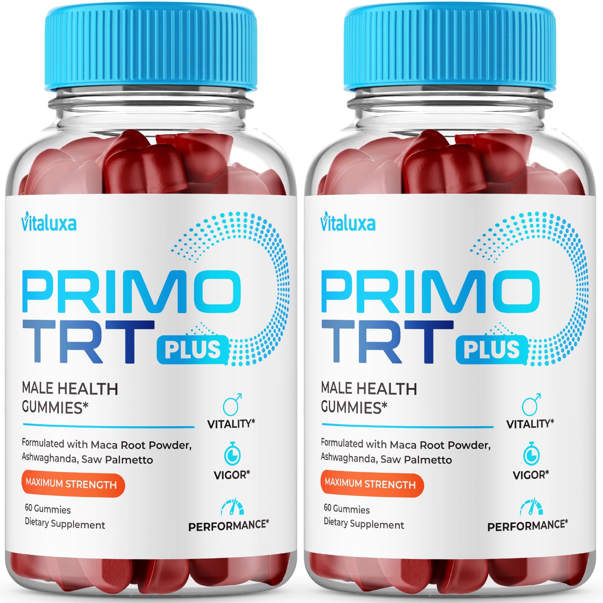 Vitaluxa Primo TRT Plus Gummies front view packaging