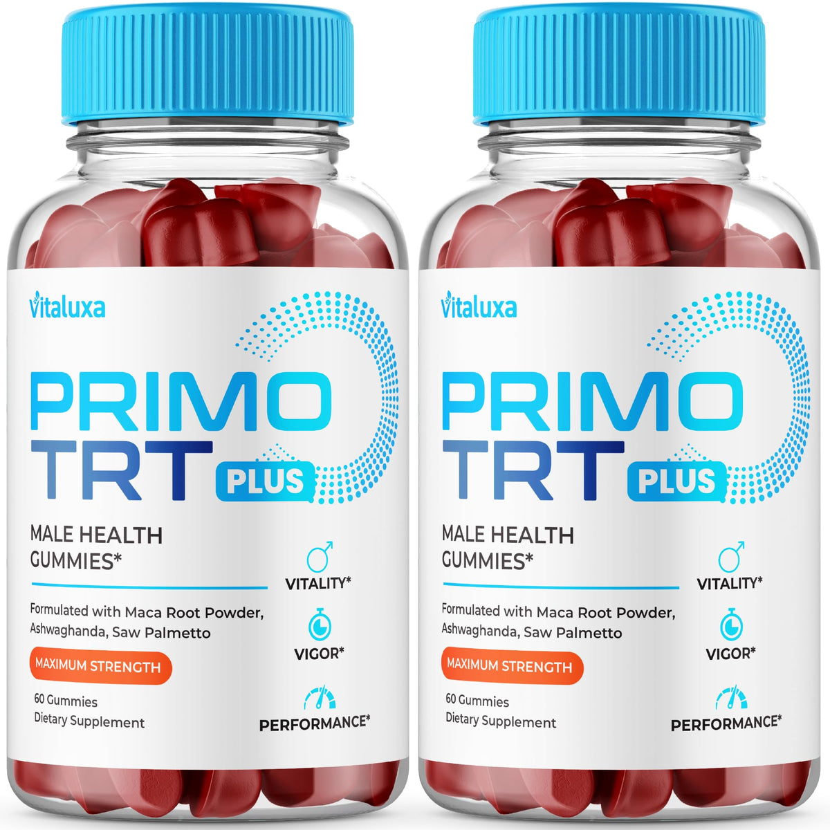 Vitaluxa Primo TRT Plus Gummies front view packaging