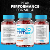 Vitaluxa Primo TRT Plus Gummies packaging on a table