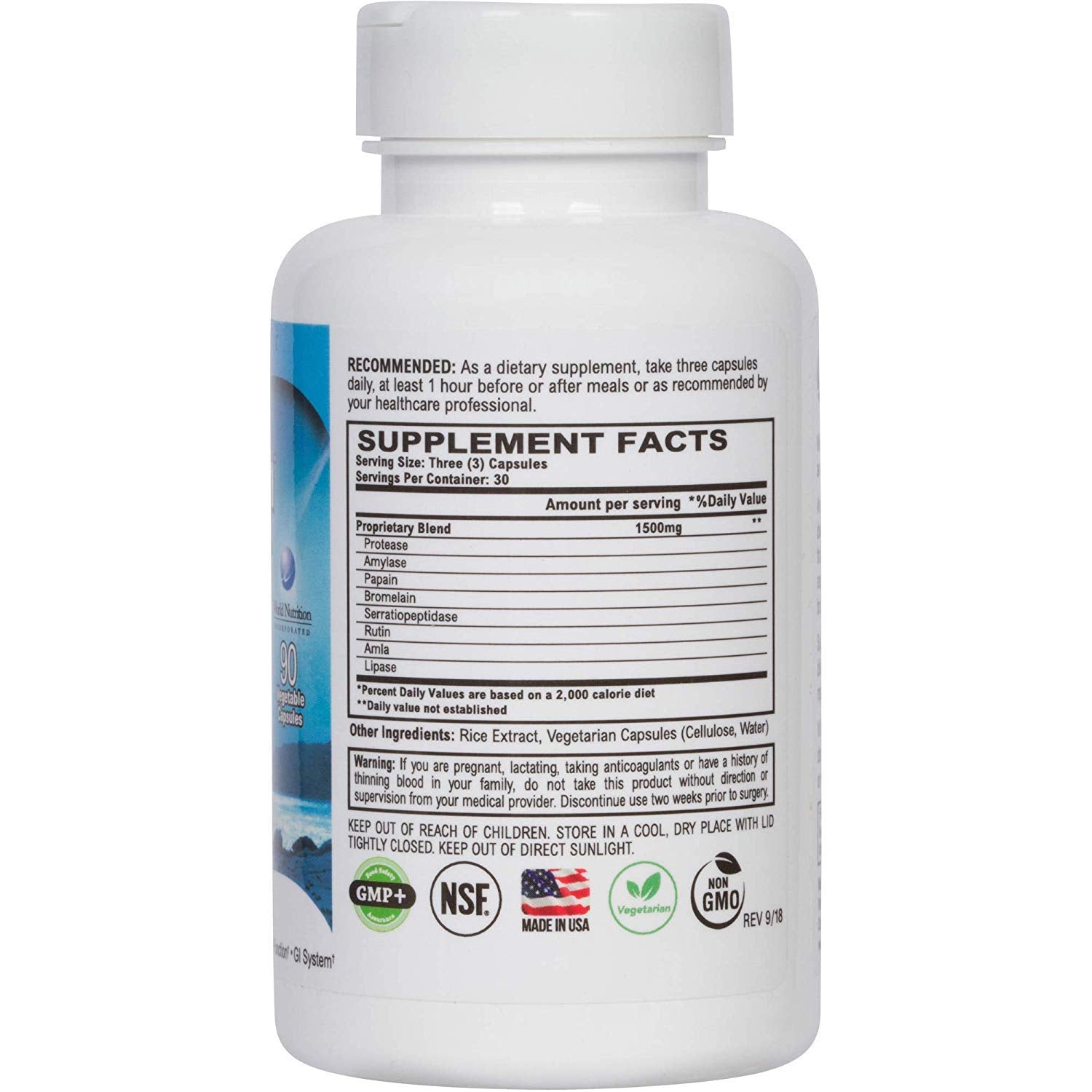 VITÄLZYM Multi-Enzyme Supplement bottle with capsules