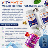 Vitamatic Advanced Sleep Supplement displayed with calming herbs