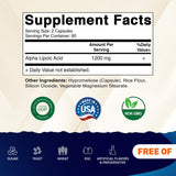 Vitamatic Alpha Lipoic Acid 1200mg capsules side view