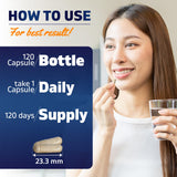 Vitamatic Apigenin 50mg Capsules back view with ingredient list