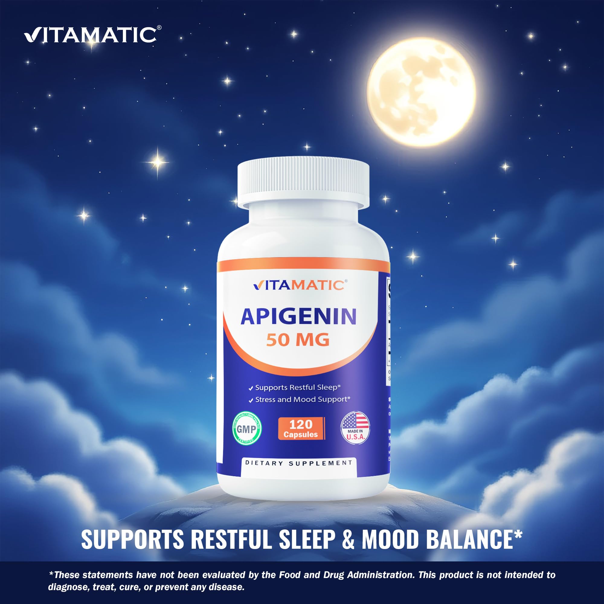 Vitamatic Apigenin 50mg Capsules in a lifestyle setting