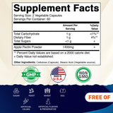 Vitamatic Apple Pectin Dietary Fibre Supplement capsule bottle side view