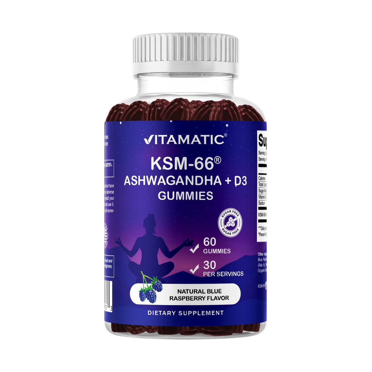 Vitamatic Ashwagandha Gummies front view with packaging
