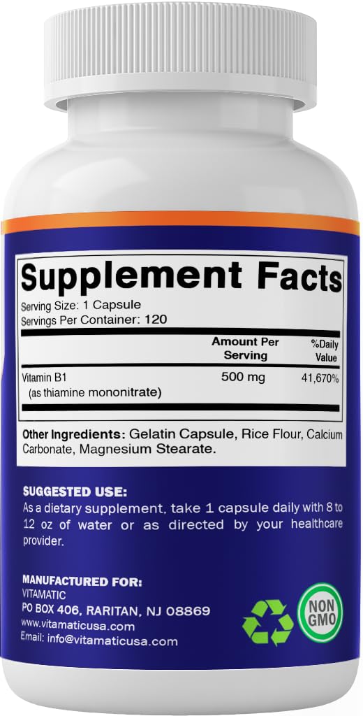 Vitamatic B1 Thiamine Supplement 240g with lifestyle setting
