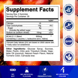 Vitamatic BCAA Gummies peach flavour gummies close-up