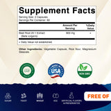 Vitamatic Beet Root Extract 800mg bottle with 120 capsules