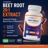Vitamatic Beet Root Extract ingredients list on packaging