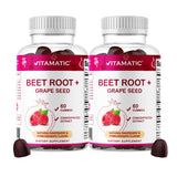 Vitamatic Blended Vitamin & Mineral Gummies front view with raspberry and pomegranate flavour