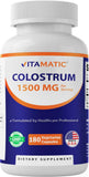 Vitamatic Bovine Colostrum Capsules 180 count front view