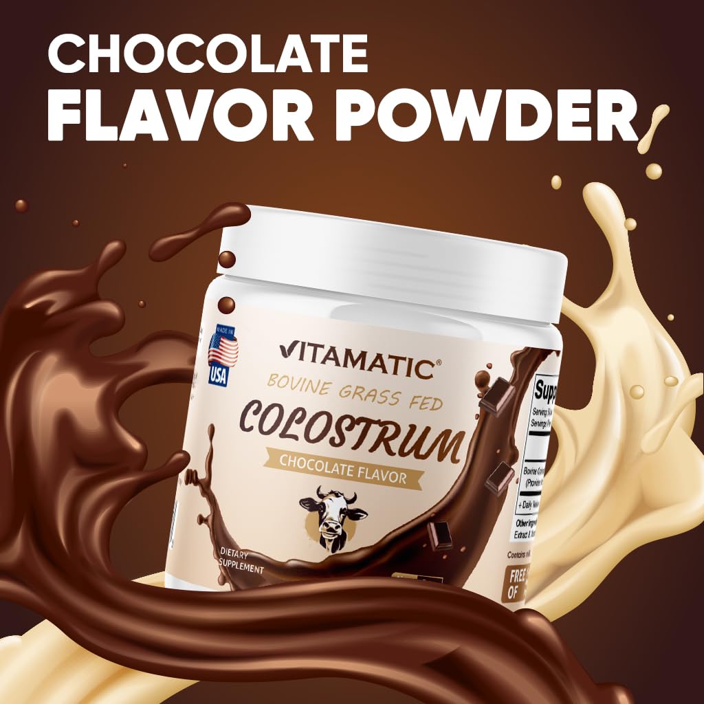 Vitamatic Bovine Colostrum Powder 108g mixed in a smoothie