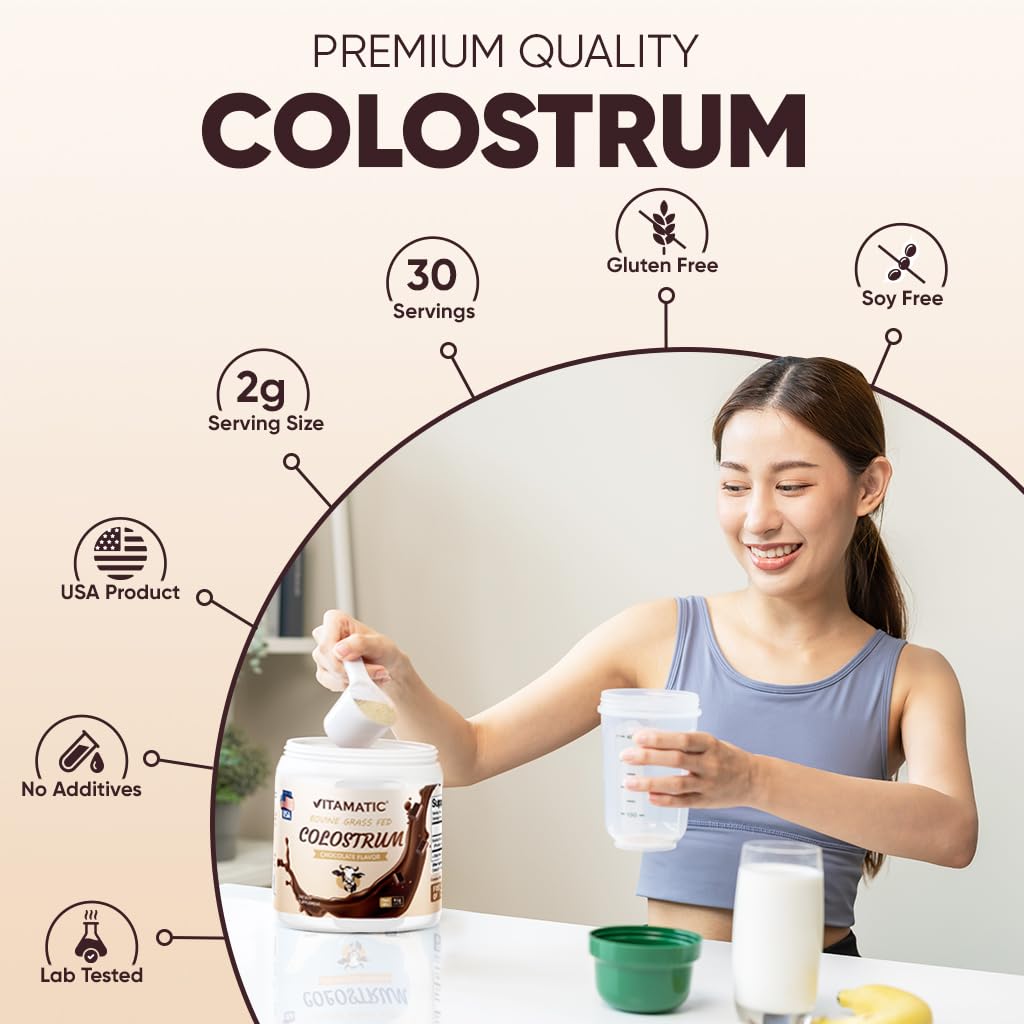 Vitamatic Bovine Colostrum Powder 108g nutritional information