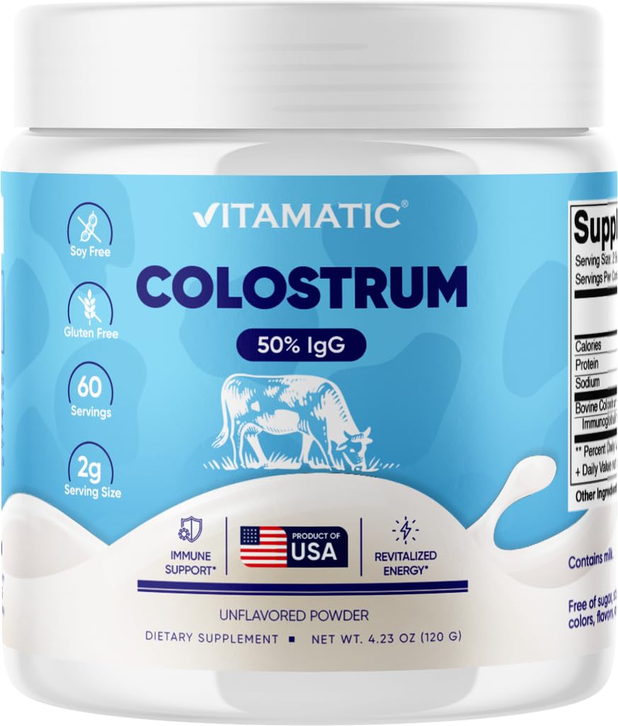 Vitamatic Bovine Colostrum Powder 120g front view