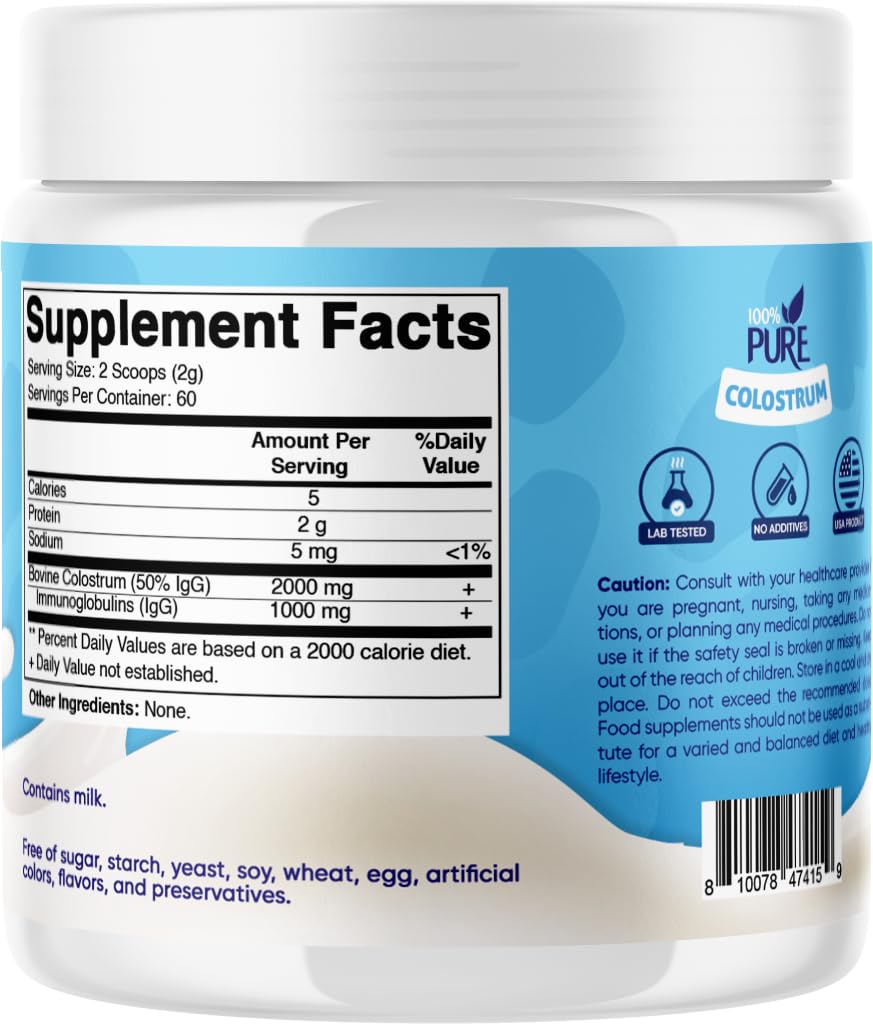 Vitamatic Bovine Colostrum Powder with fresh fruits