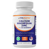 Vitamatic Calcium Magnesium Zinc Vitamin D3 Supplement bottle front view
