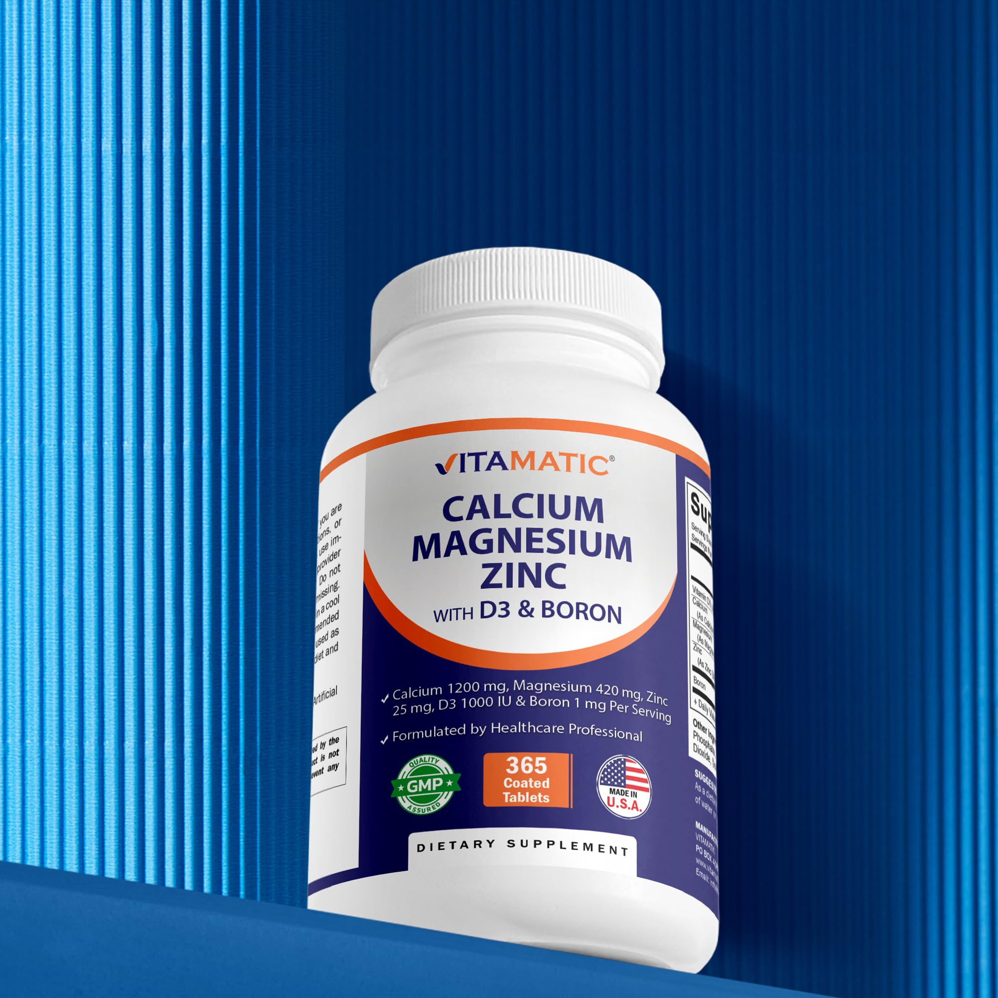 Vitamatic Calcium Magnesium Zinc Vitamin D3 Supplement ingredients list