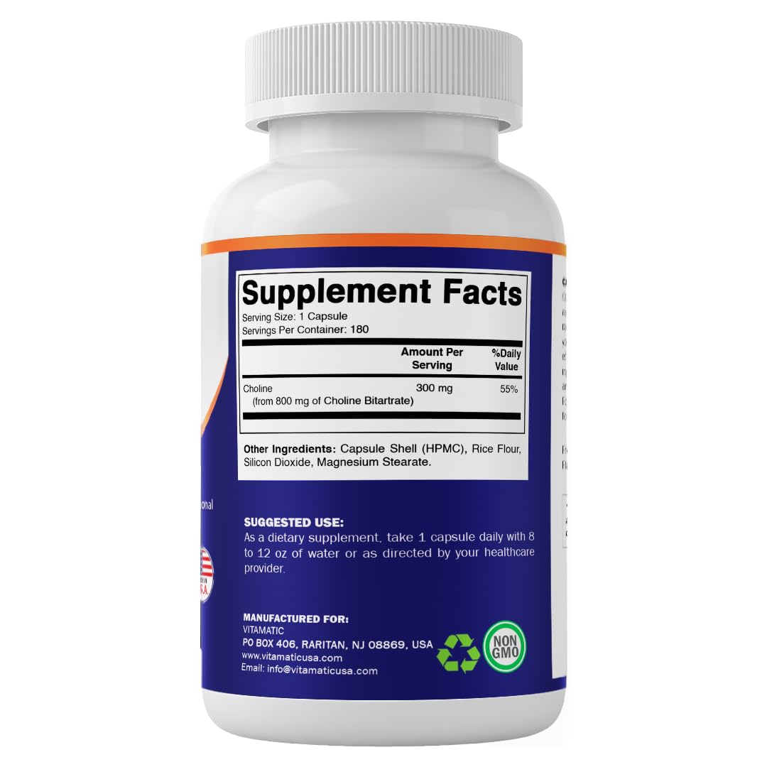 Vitamatic Choline Bitartrate Capsules in a lifestyle setting