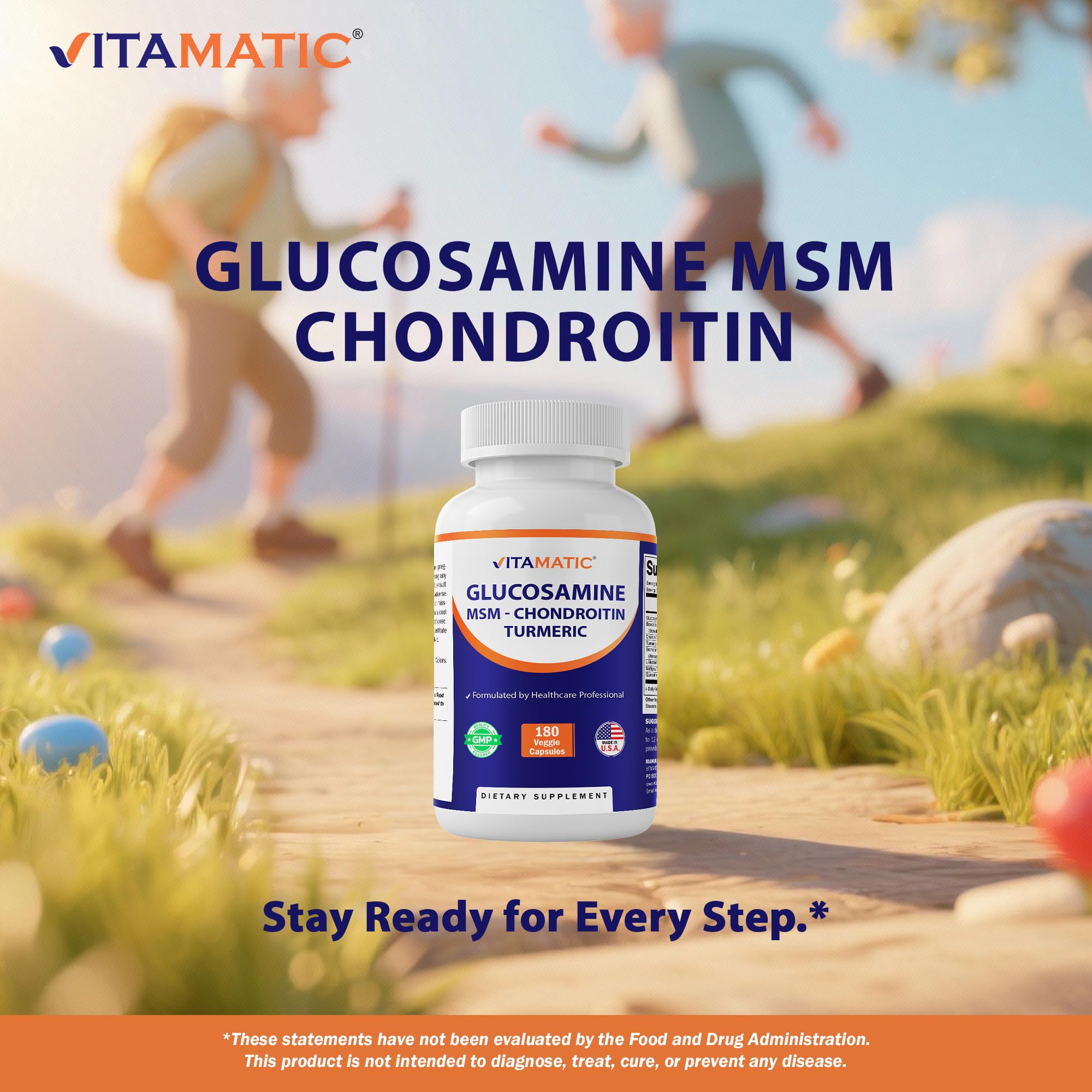 Vitamatic chondroitin supplement packaging side view