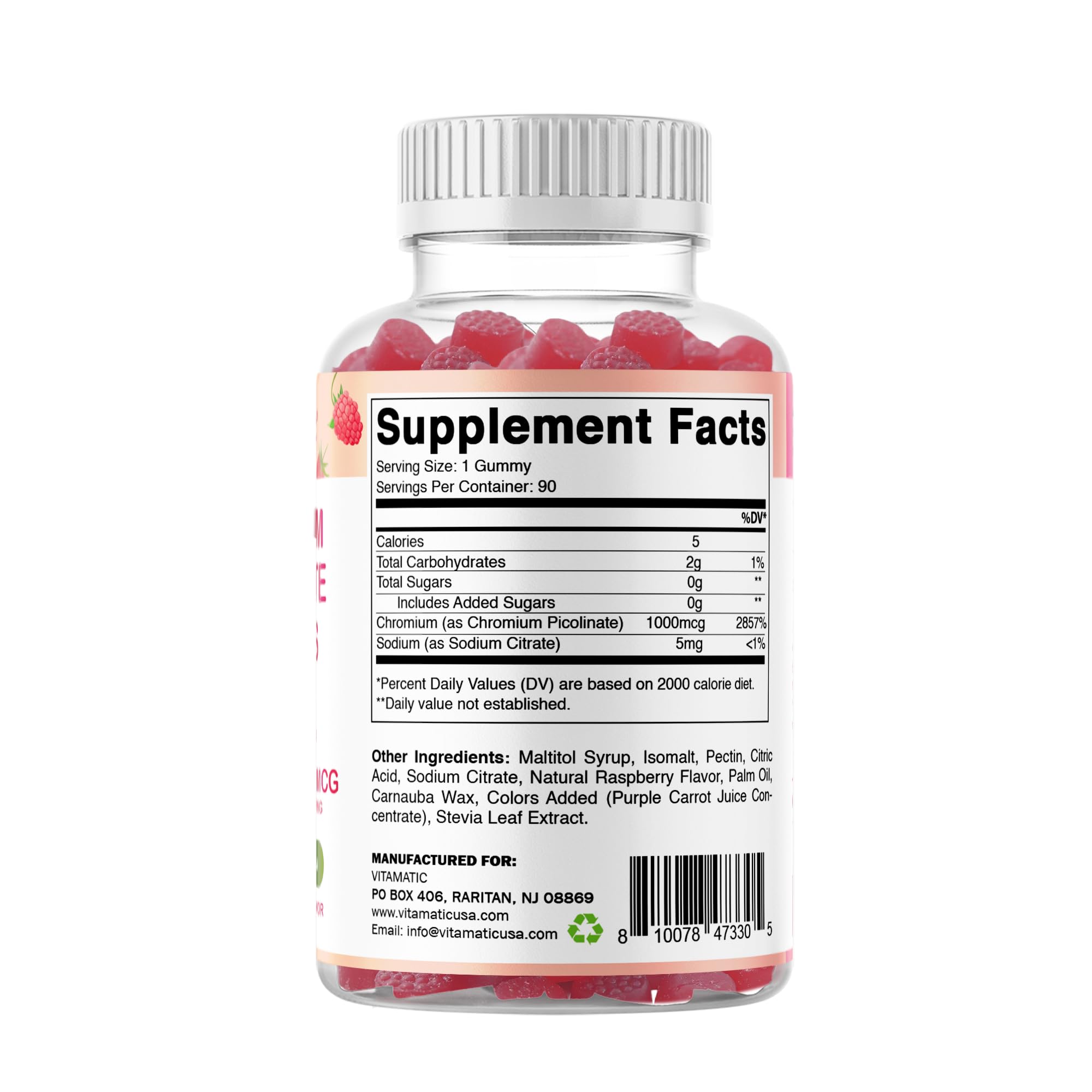 Vitamatic Chromium Picolinate 440g on a kitchen counter