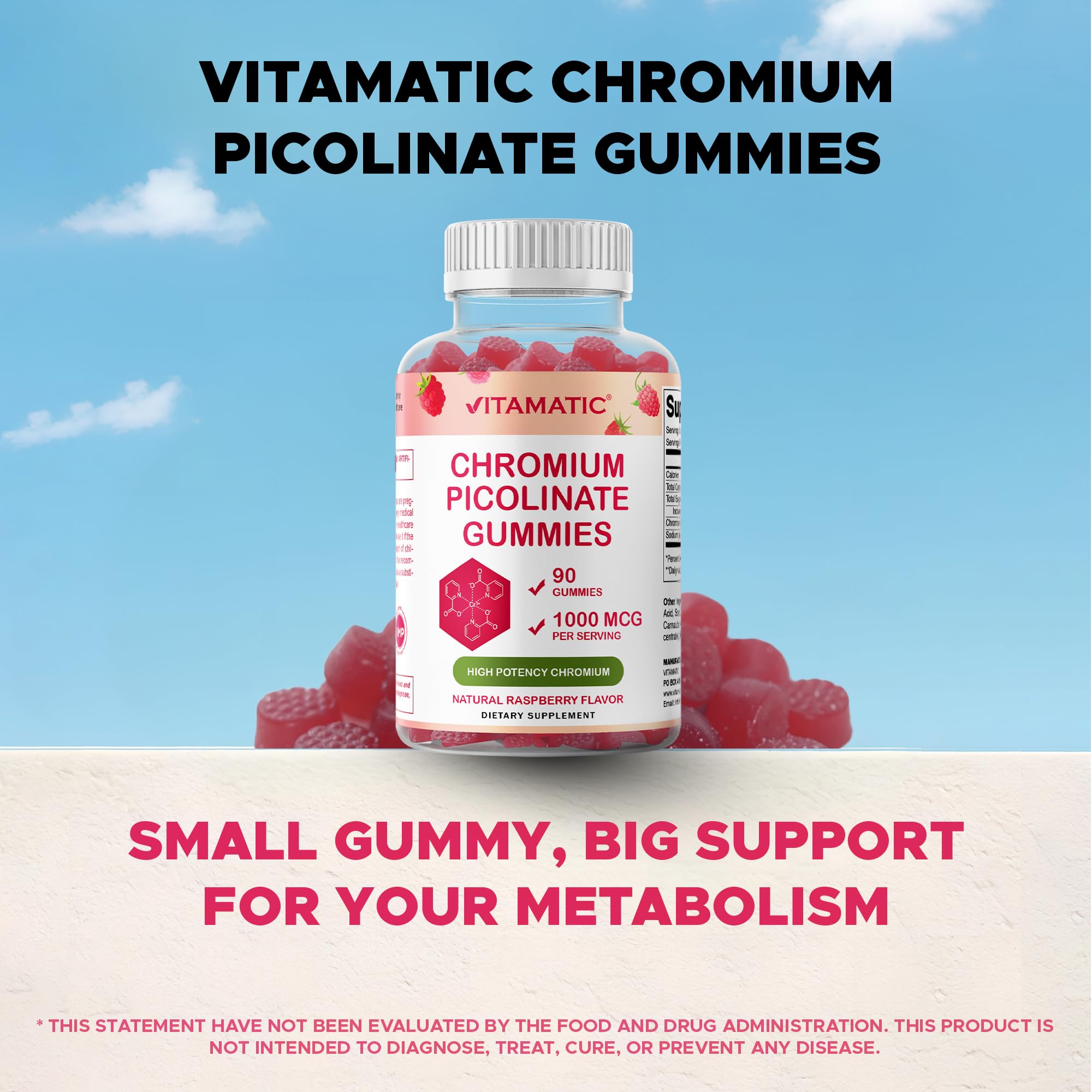 Vitamatic Chromium Picolinate 440g supplement capsules