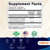 Vitamatic Cinnamon Supplement bottle side view