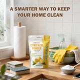 Vitamatic Citric Acid 5 lb crystalline granules on a kitchen counter