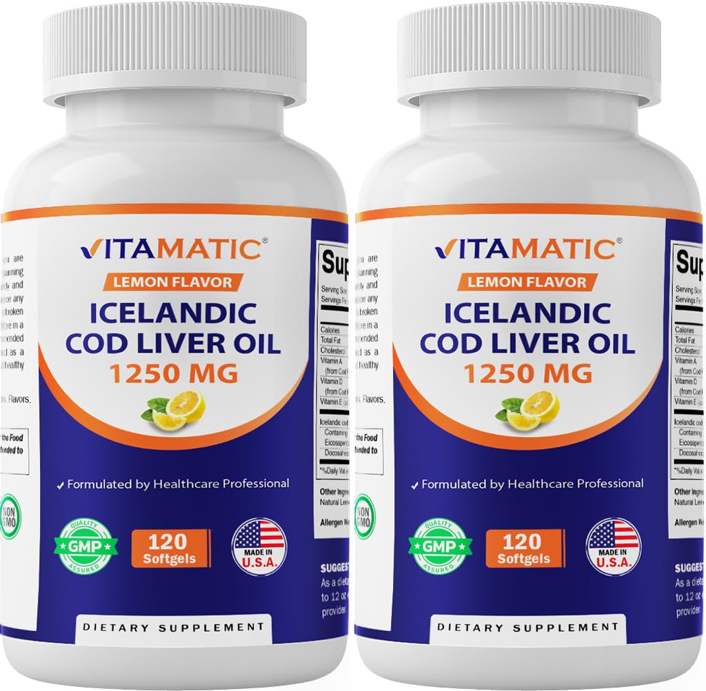Vitamatic Cod Liver Oil Softgel Capsules front view
