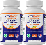 Vitamatic Cod Liver Oil Softgel Capsules front view