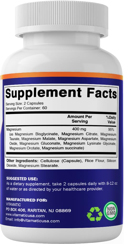 Vitamatic Complete 10-in-1 Magnesium Blend with measuring spoon