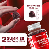 Vitamatic Cranberry Gummies lifestyle scene with fresh cranberries