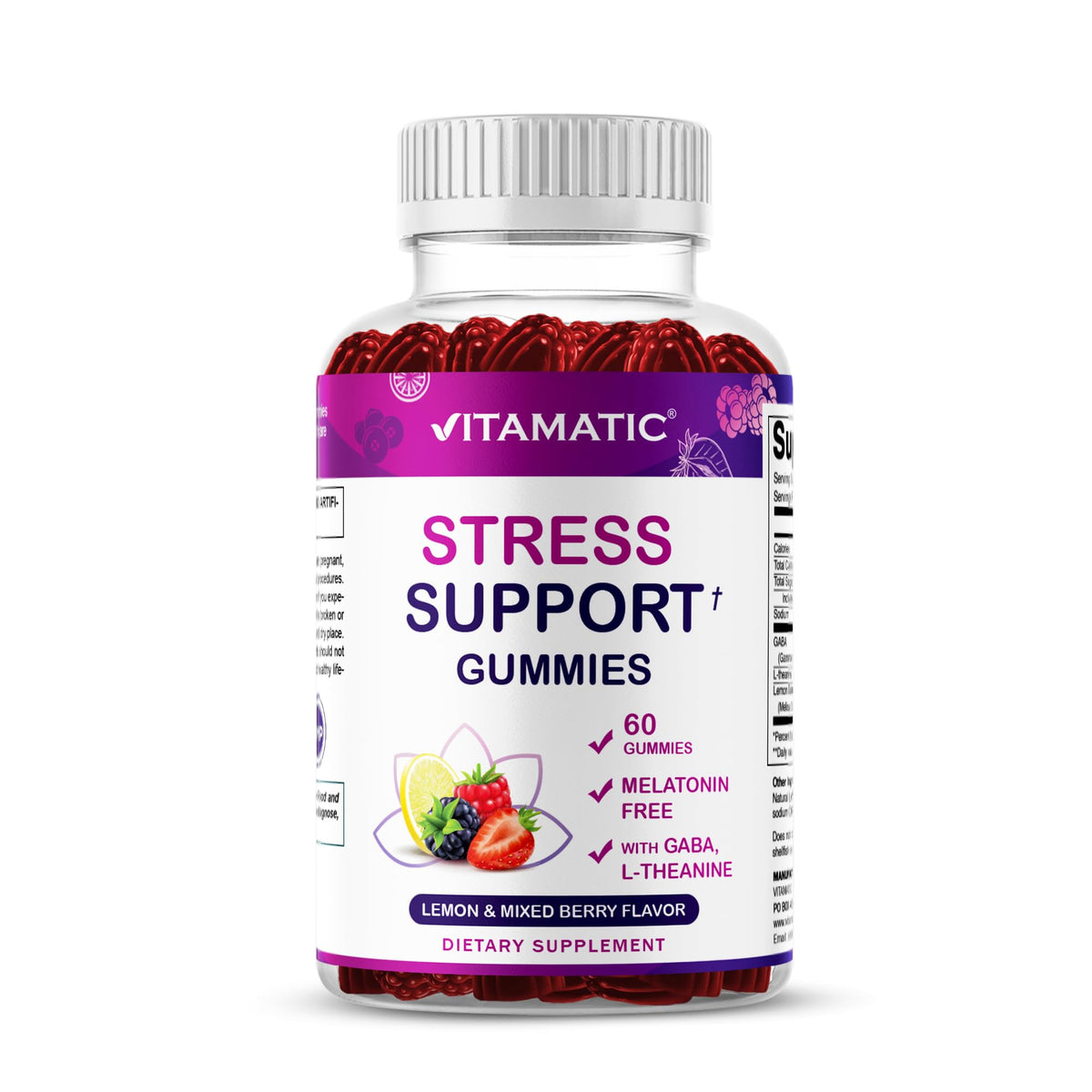 Vitamatic daily wellness Gummies bottle front view with 60 gummies