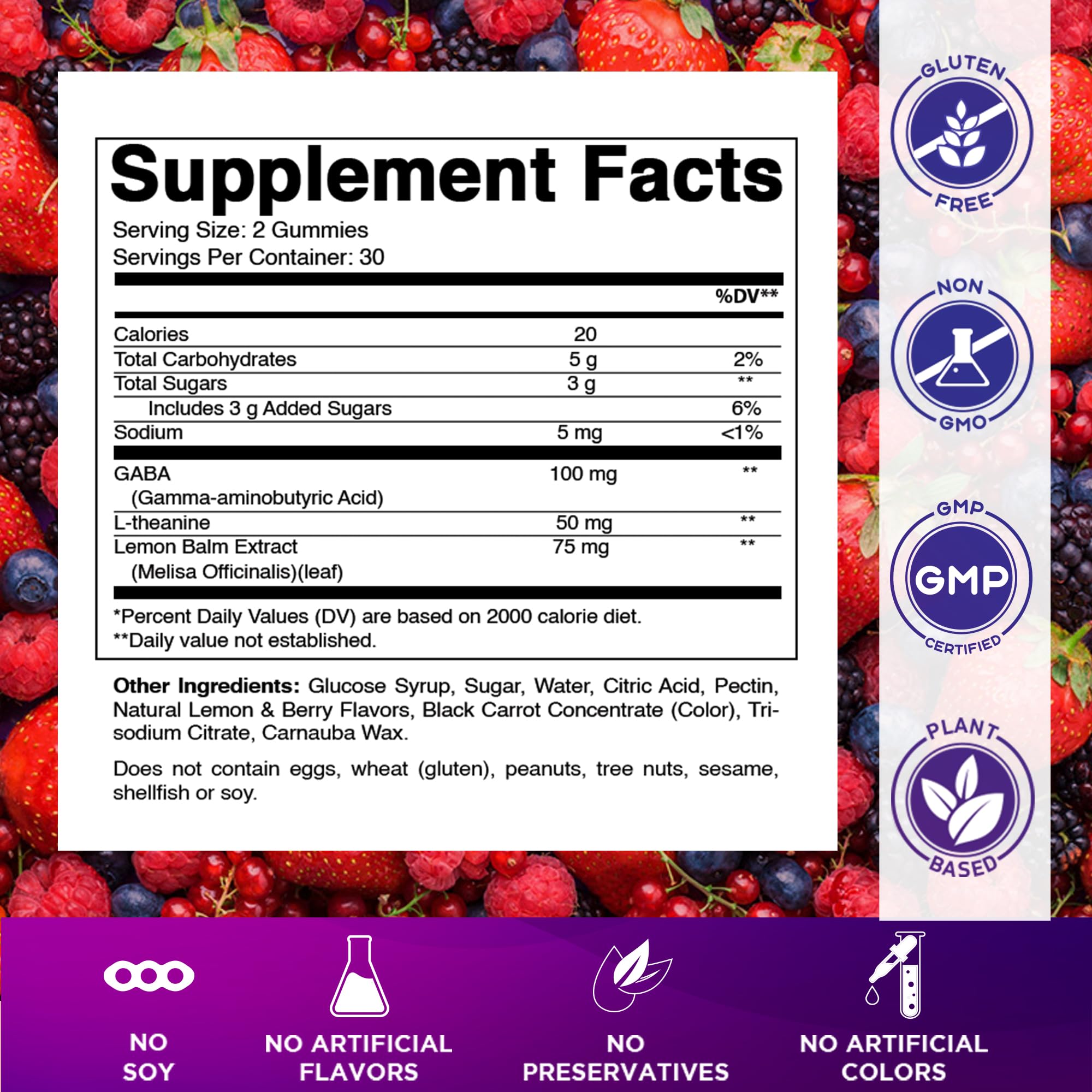 Vitamatic daily wellness Gummies lemon and mixed berry flavour close-up