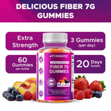 Vitamatic Extra Strength Fibre Supplement capsules on a wooden table