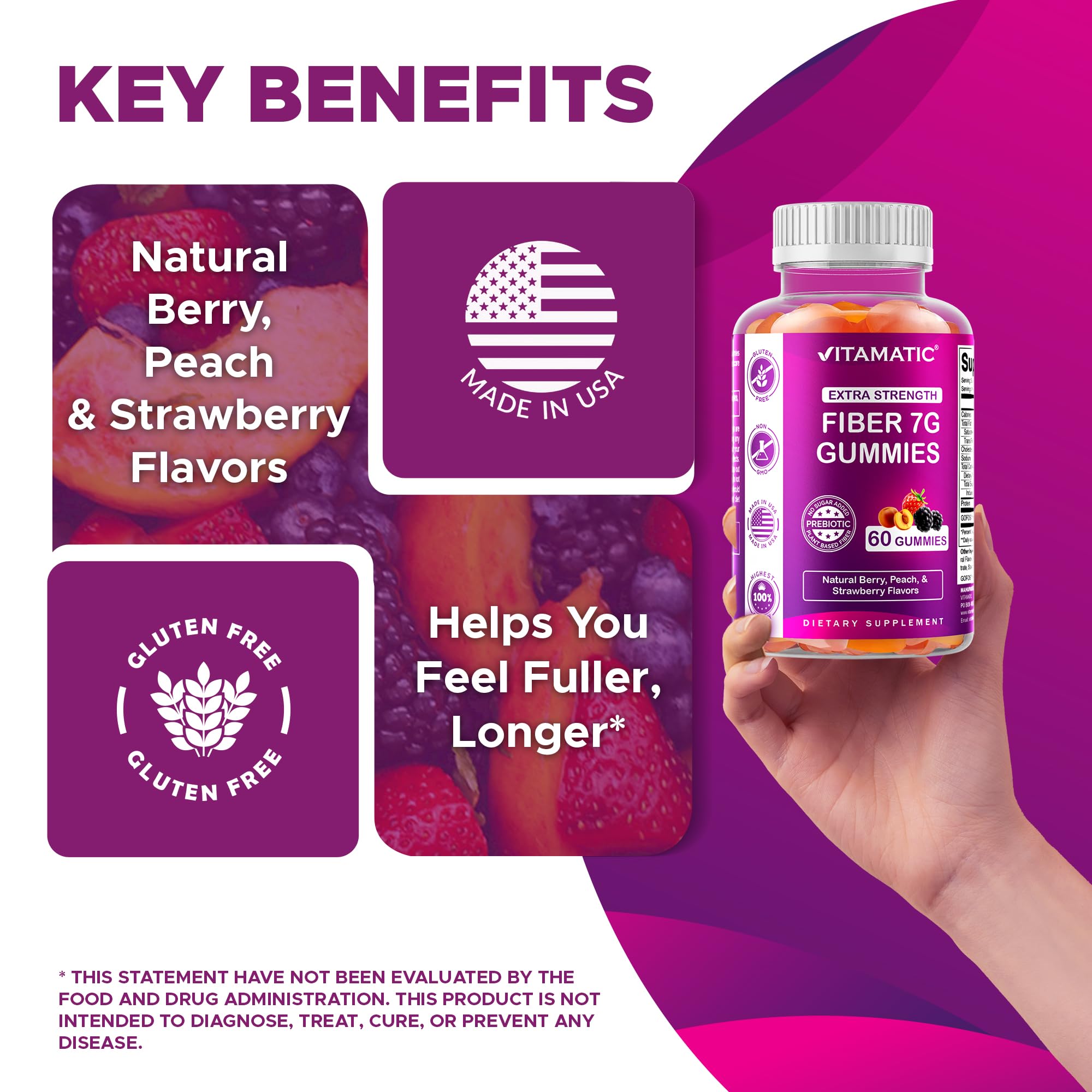Vitamatic Extra Strength Fibre Supplement with a glass of water