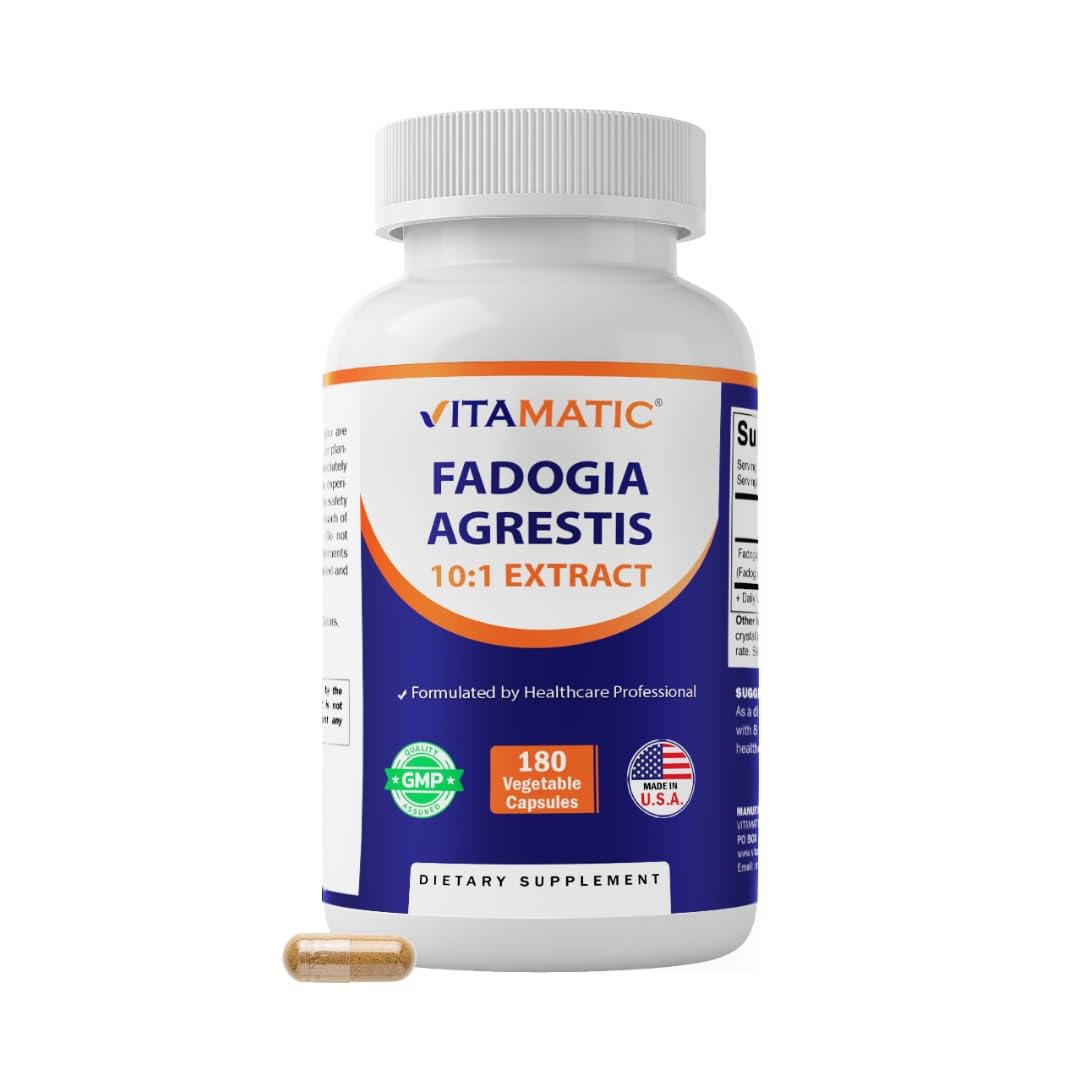 Vitamatic Fadogia Agrestis 10:1 Extract 600 mg Veg Capsules capsule close-up