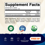Vitamatic Fast Dissolve B12 Natural Berry Flavour packaging