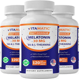 Vitamatic Fast Dissolve Melatonin Sleep Supplement front view
