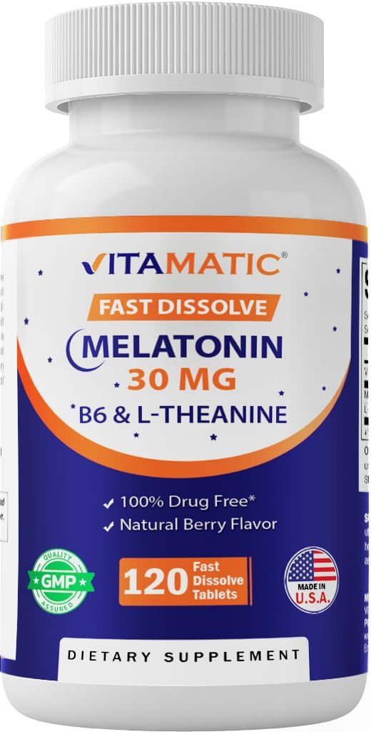 Vitamatic Fast Dissolve Melatonin Supplement front view