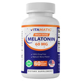 Vitamatic Fast Dissolve Melatonin Tablets 60mg front view