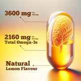 Vitamatic Fish Oil Triple Strength 3600mg softgels in hand
