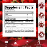 Vitamatic Folic Acid Gummies strawberry flavour gummies close-up