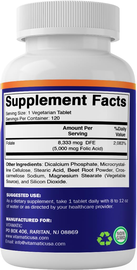 Vitamatic Folic Acid Supplement 118g with other vitamins
