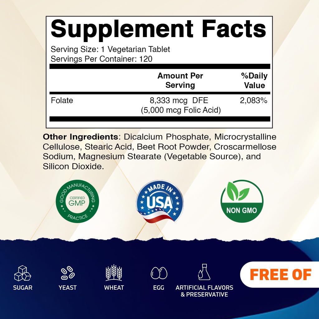 Vitamatic Folic Acid Supplement 181g side view