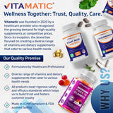 Vitamatic Folic Acid Supplement displayed with other vitamins